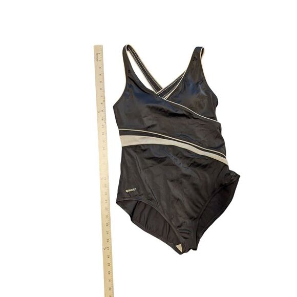 Vintage Speedo Women's Black One Piece Swimsuit Size 16 H - Picture 7 of 9